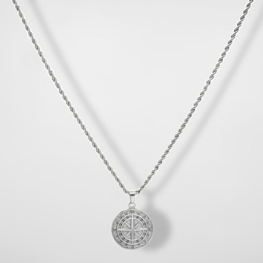 Compass Pendant (Silver) - Biraaj