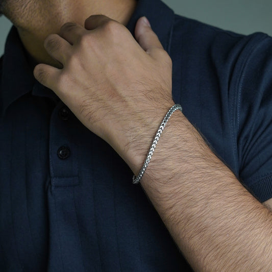 Foxtail 3mm Bracelet (Silver) - Biraaj